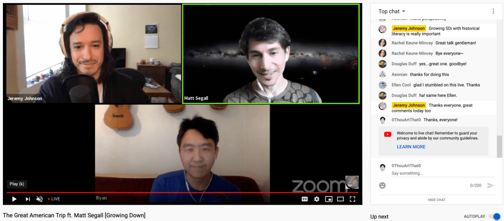 “The Great American Trip,” dialogue on “Growing&nbsp;Down”